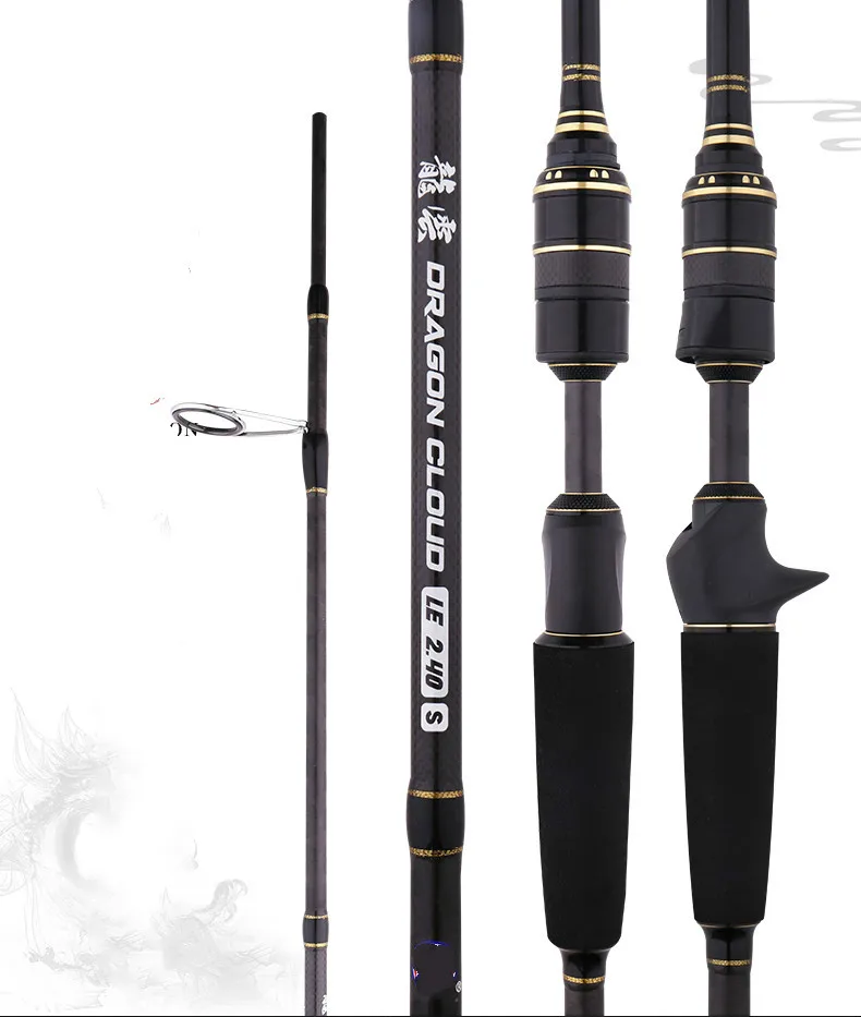 Углеродная Приманка Удочка 1,8 m 2,1 m 2,4 m Pesca M power Olta 3-15g приманка вес baitcasing палочки 2 секции спиннинг литое удилище