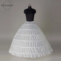 wholesale 6 hoops bridal wedding petticoat marriage gauze skirt 2019 crinoline underskirt wedding accessories jupon mariage