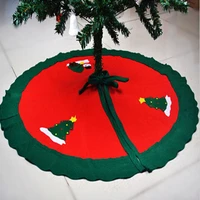 1pc 90x90cm christmas tree skirt santa claus snowman non woven fabric tree skirt new year decor christmas decoration for home