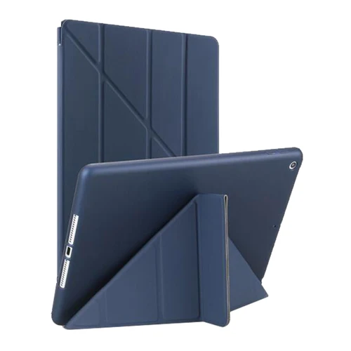 Смарт Услуга/сна чехол для нового iPad 9.7 A1822 Мода ультратонких+ Мягкий ТПУ прозрачный задняя крышка Подставка+ один Stylus подарок - Цвет: dark blue