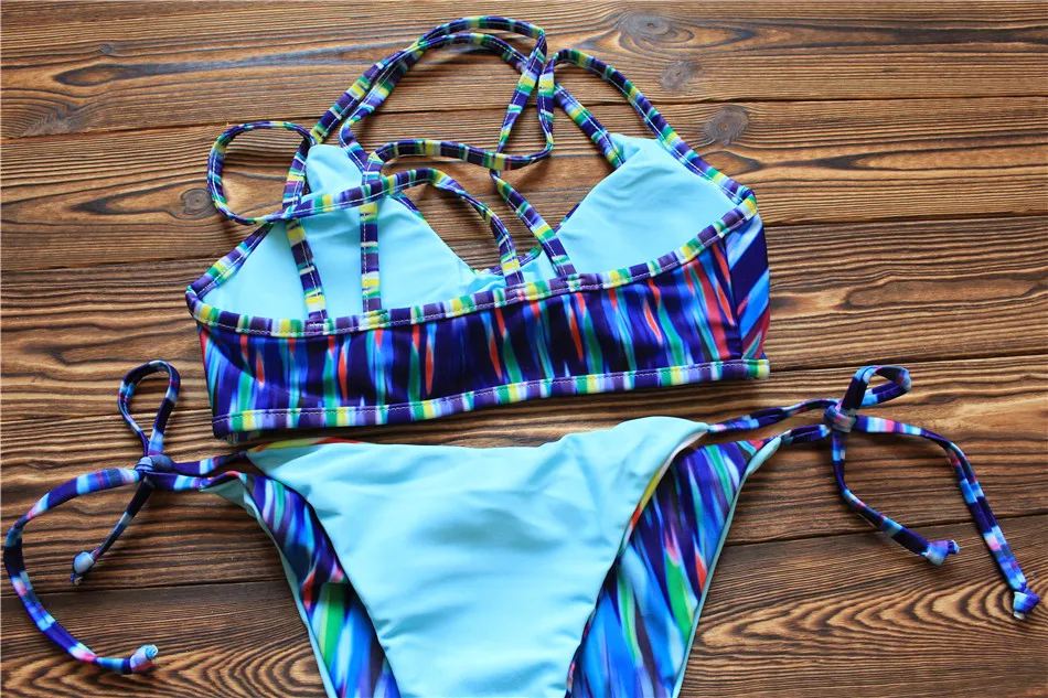 Gikudi 2017 уникальный лето пляжная сексуальная ретро bikinis женщин купальники