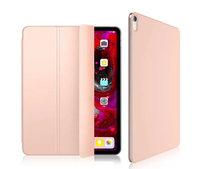 rose gold 1:1 Умный Магнитный чехол для нового iPad Pro 11, Ультратонкий чехол-книжка из искусственной кожи, чехол-подставка для iPad Pro 11, чехол - Цвет: rose gold