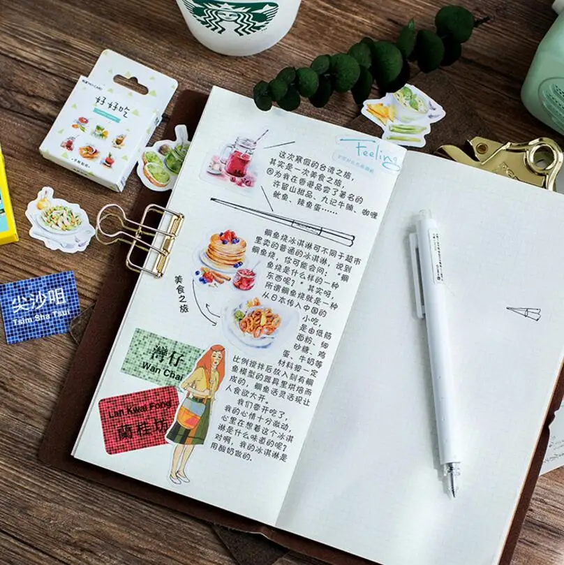 46 шт./кор. богатые наклейки для еды школьные канцелярские принадлежности с