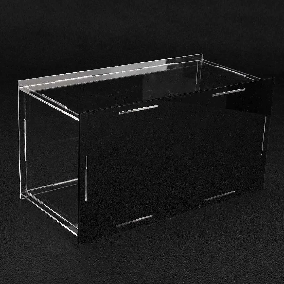 Transparent Acrylic Assembly Display Dustproof Case Tray Storage Show Box 20X10X10CM