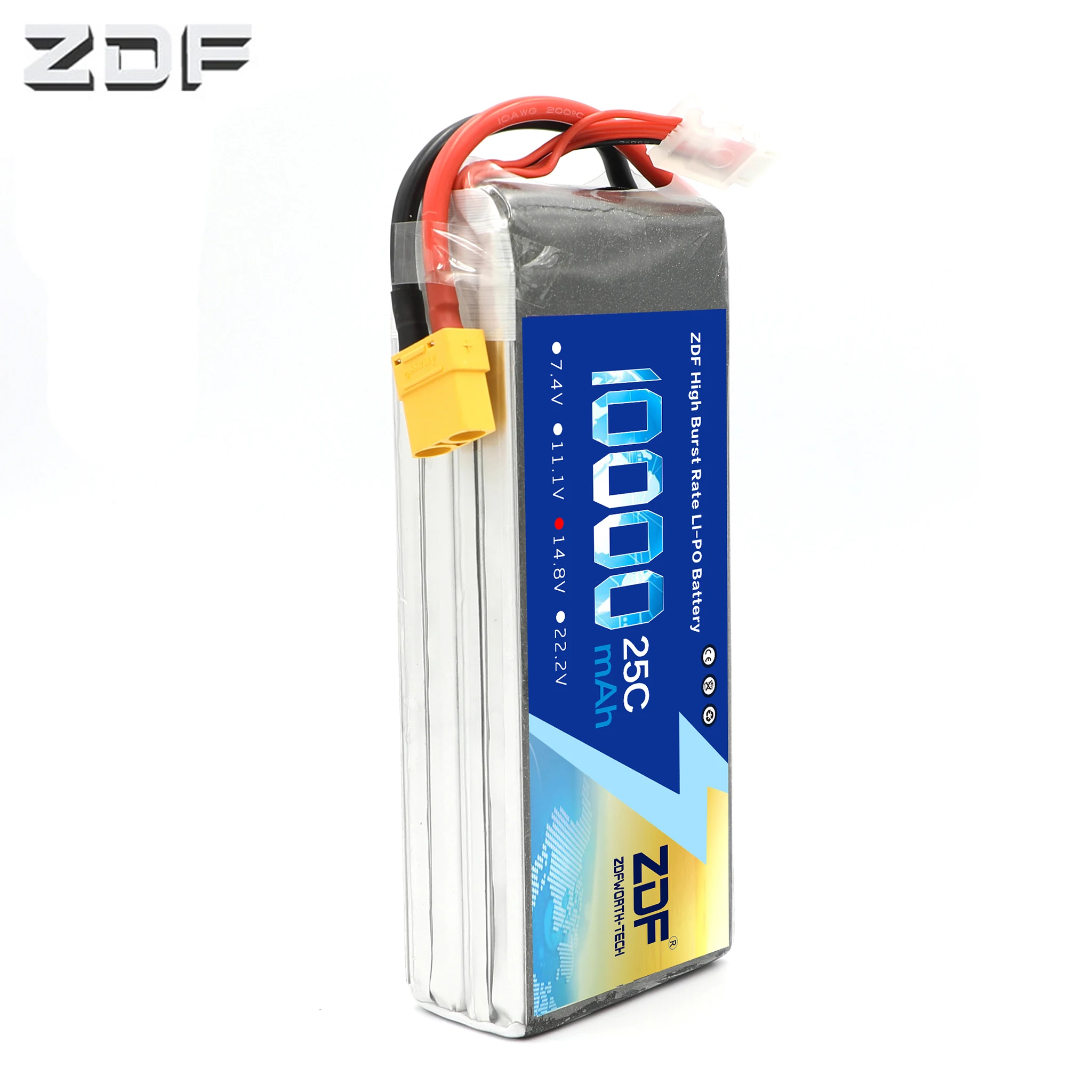 Литий-полимерный аккумулятор ZDF 14 8 в 10000 мАч 25C макс. 50C для UAV квадрокоптера