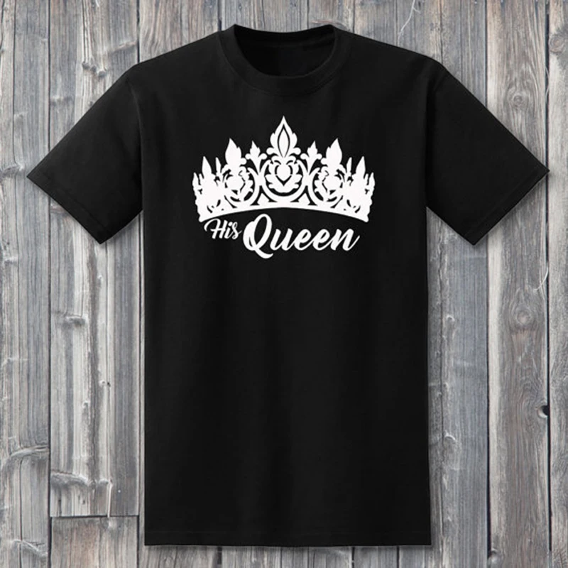 Его Queen ее King Рубашки для мальчиков соответствия женщин футболка king и пара