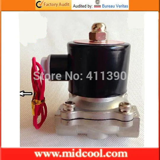 

Food Class Silicon Gel Diaphragm Solenoid Valve 1/2'' Normally Closed 2 Way SS304 Water Diesel 2S160-15