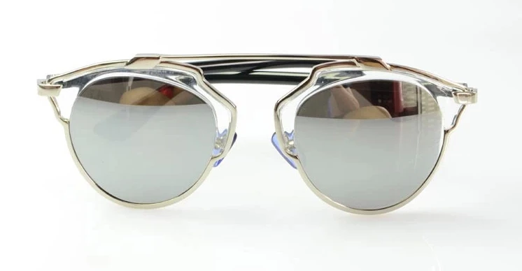 So fashion real metal frame sunglasses women brand designer retro vintage cat eye glasses famous sun |