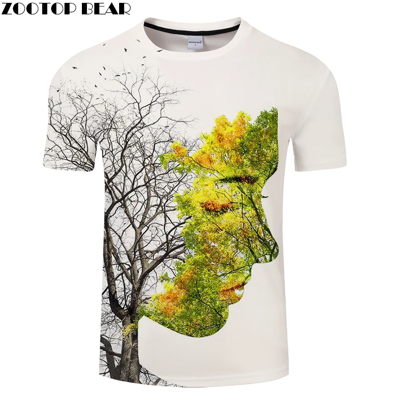 Beauty 3D Print t shirt Men Women tshirt Summer Tree T-shirt Funny Tee Short Sleeve O-neck Top Streetwear Drop Ship ZOOTOP BEAR | Женская