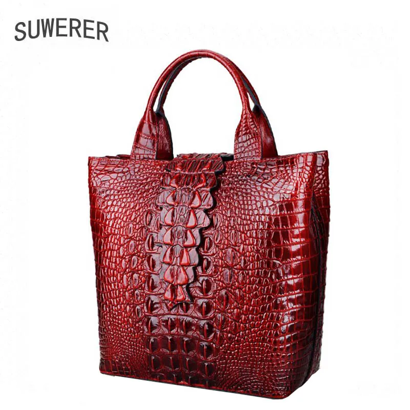 Женские сумки из натуральной кожи дизайнерские крокодила с цветами 2019|designer leather