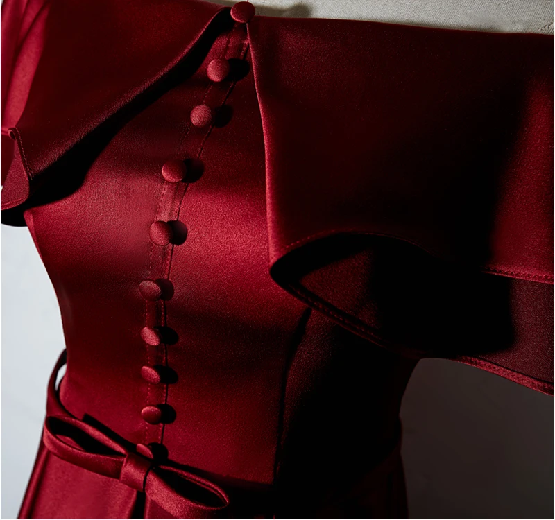 JaneVini бордовые платья для матери невесты элегантные атласные вечерние длиной до