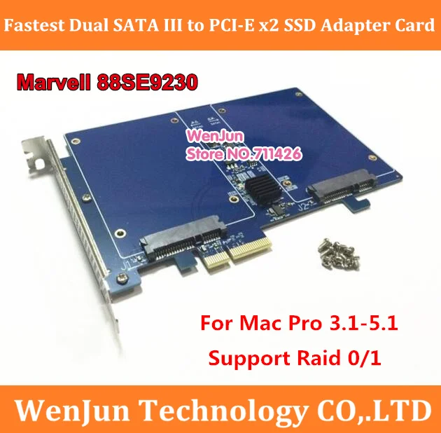    Marvell 88SE9230 Dual SATA III  PCI Express X2 SSD,  RAID,   RAID 0/1