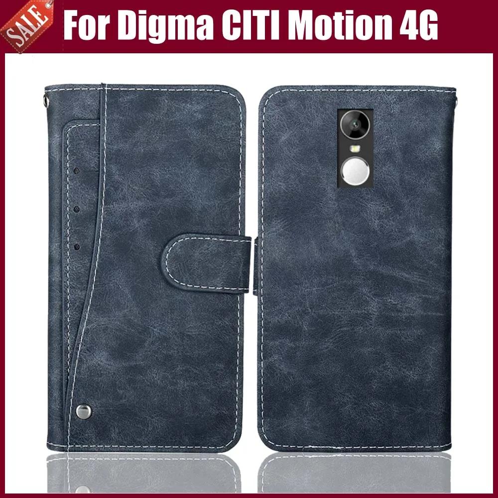 Новый дизайн! Чехол Digma Citi Motion 4G роскошный винтажный кожаный флип-чехол для