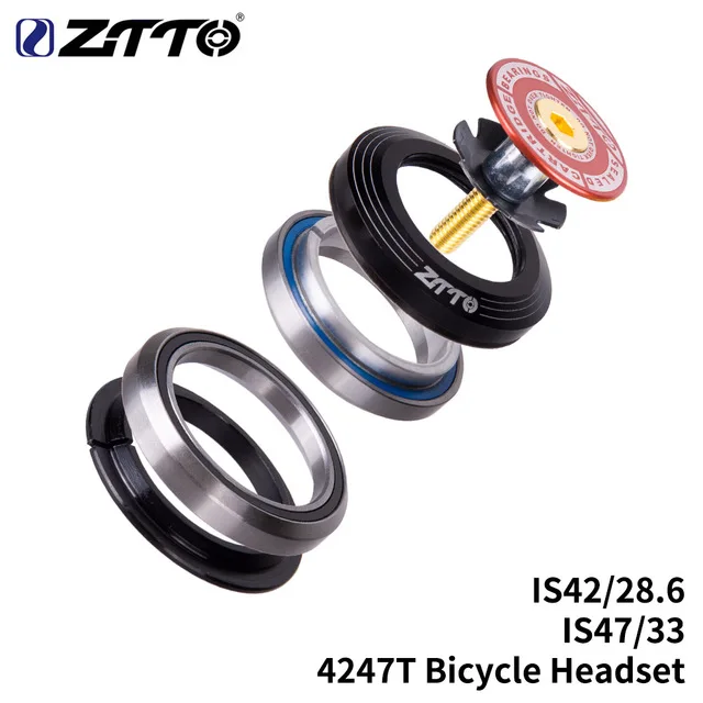 ZTTOBike рулевая колонка подшипник гарнитура 42 мм 47 мм 11/"-1 1/4" 1,25 inch33mmtконическая трубка вилка IS42IS47Integrated угловой контакт