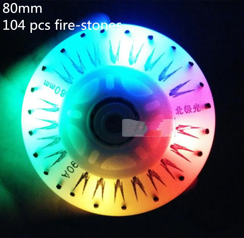 4 pcs 80mm Colored 4 шт./компл. Flash крутящихся колесиках 90A твердость блестящие подшипники для роликовых Инлайн коньков колеса роликовые коньки огонь-камнями подшипники включены - Цвет: 4 pcs 80mm Colored