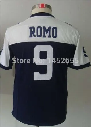 Лучшие продажи # 9 тони ромо джерси Молодежи / дети Бесплатная доставка|football