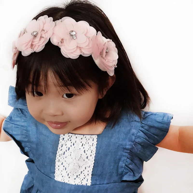 GZHilovingL New Baby Girls Summer Flower Hairbands Cute Kids Childs Handmade Party Headband Hair Accessories Photography | Детская