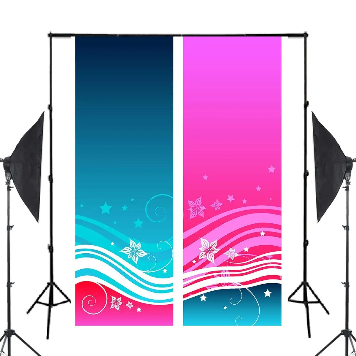 5x7ft Beautiful Rose Blue Photography Backdrop Flower Stars Background Kids Photo Studio Wall | Электроника