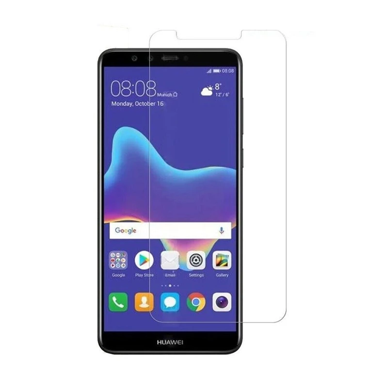 Закаленное стекло 2.5D для Huawei Y3 Y5 Y6 Y7 Prime Y9 2018 защитная пленка экрана прозрачная