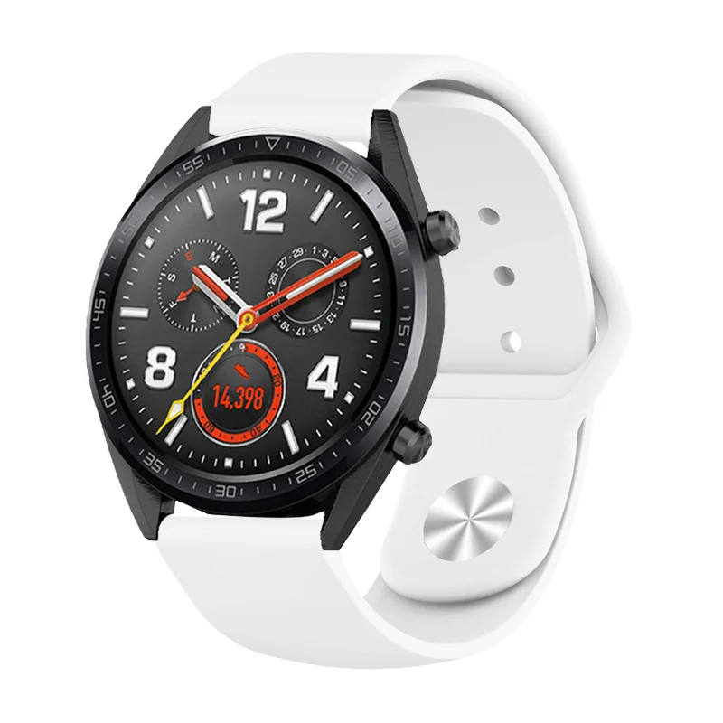 Сменные спортивные силиконовые 22 мм ремешки для часов huawei Watch GT для samsung Galaxy 46 мм ремешок Смарт-часы браслет