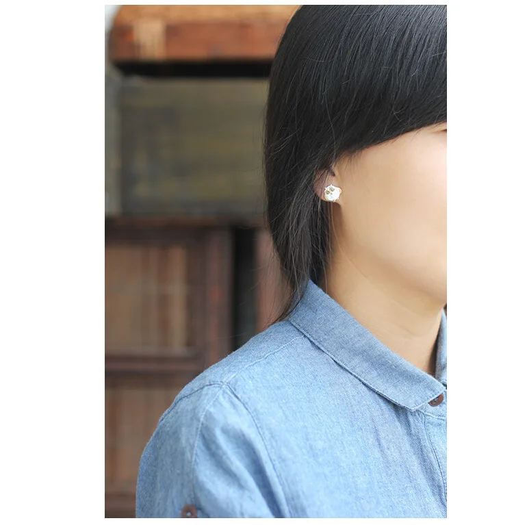 S925 Sterling Silvery Ear Studs Owl Earrings Female Jewelry | Украшения и аксессуары