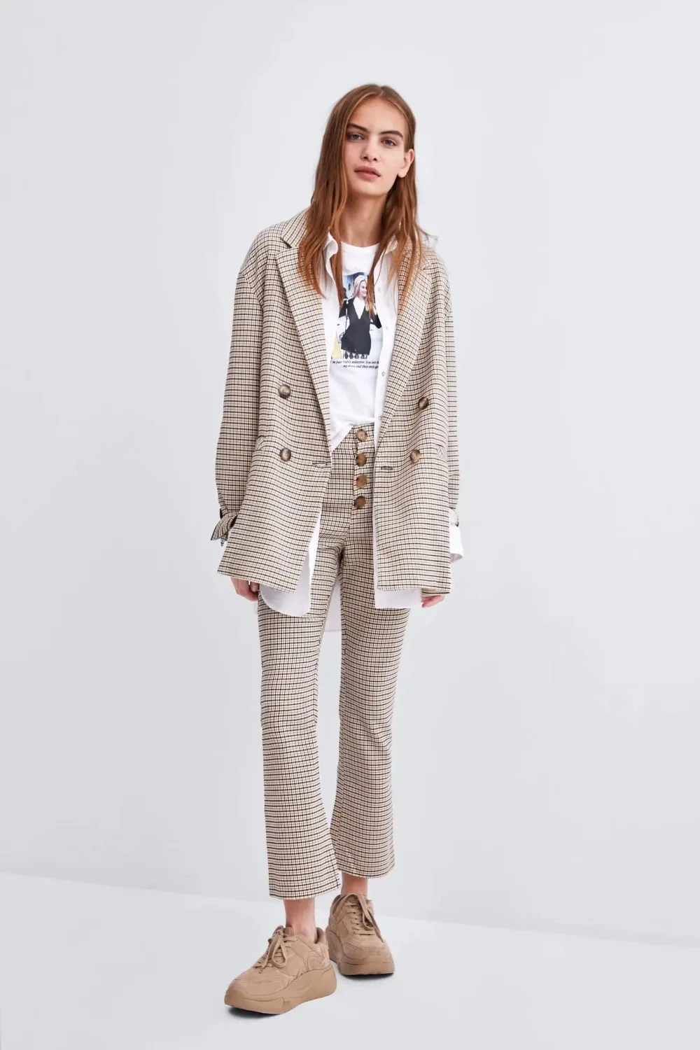 COZARII, Casaco Feminino, куртки в английском стиле, двубортные, клетчатые, женские куртки-бомберы, куртки размера плюс, топы, Прямая поставка