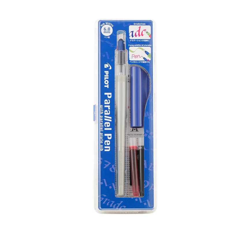 6.0mm Blue Япония пилот FP3-SS параллельная ручка 1,5 2,4 3,8 6,0 чернила художественная ручка рот ручка английская каллиграфия ручка 12 цветов чернильные картриджи - Цвет: 6.0mm Blue