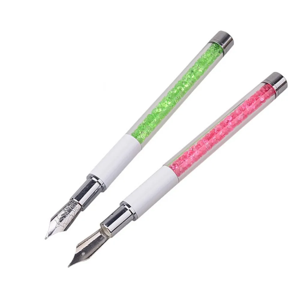 Сверкающая головка наконечник из горного хрусталя металлические кончики для