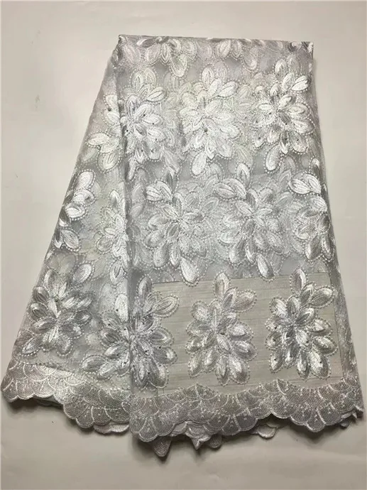 2017 Последние Бирюзовый и синий бисер Африки Французский Кружевной Ткани высокое