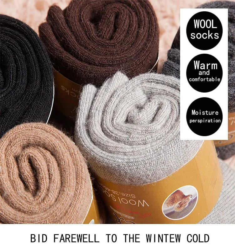 Winter Fashion Luxury Merino Wool Men Dress Socks Brand Big Size Cotton Warm Thick Thermo Socks Gentlemen Thermal Stocking