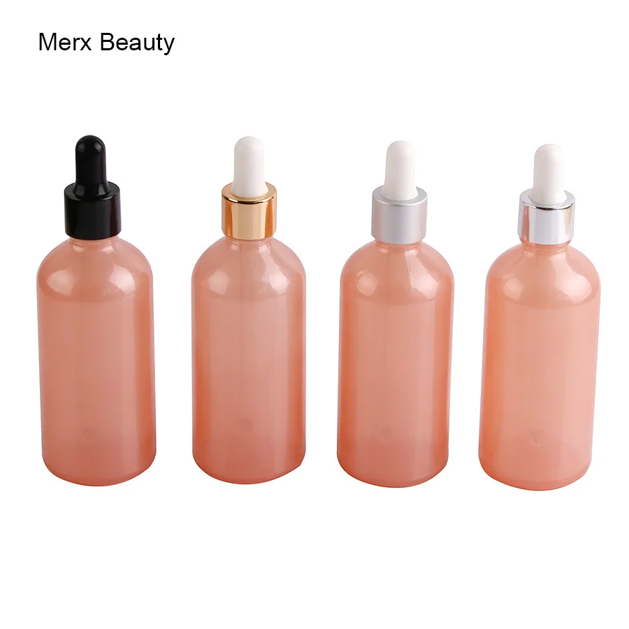 Merx Beauty оптовая продажа 8 шт 100 мл 3 33 унций стеклянная капельница розовая бутылка