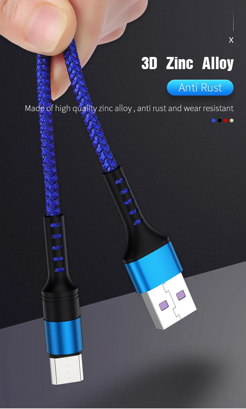 2 м Micro USB кабель для samsung S7 QC3.0 Быстрая зарядка кабель для Xiaomi Note 5 Pro Microusb Android телефон кабели 3A Быстрая зарядка