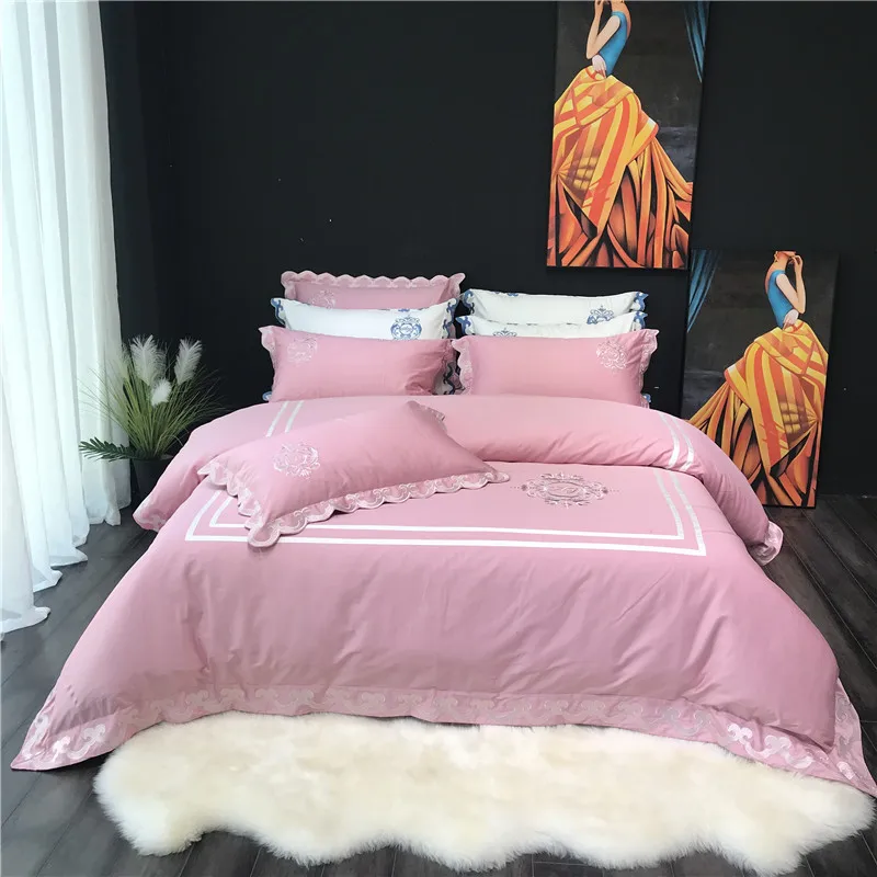 Постельное белье из 100% египетского хлопка в классическом стиле постельное