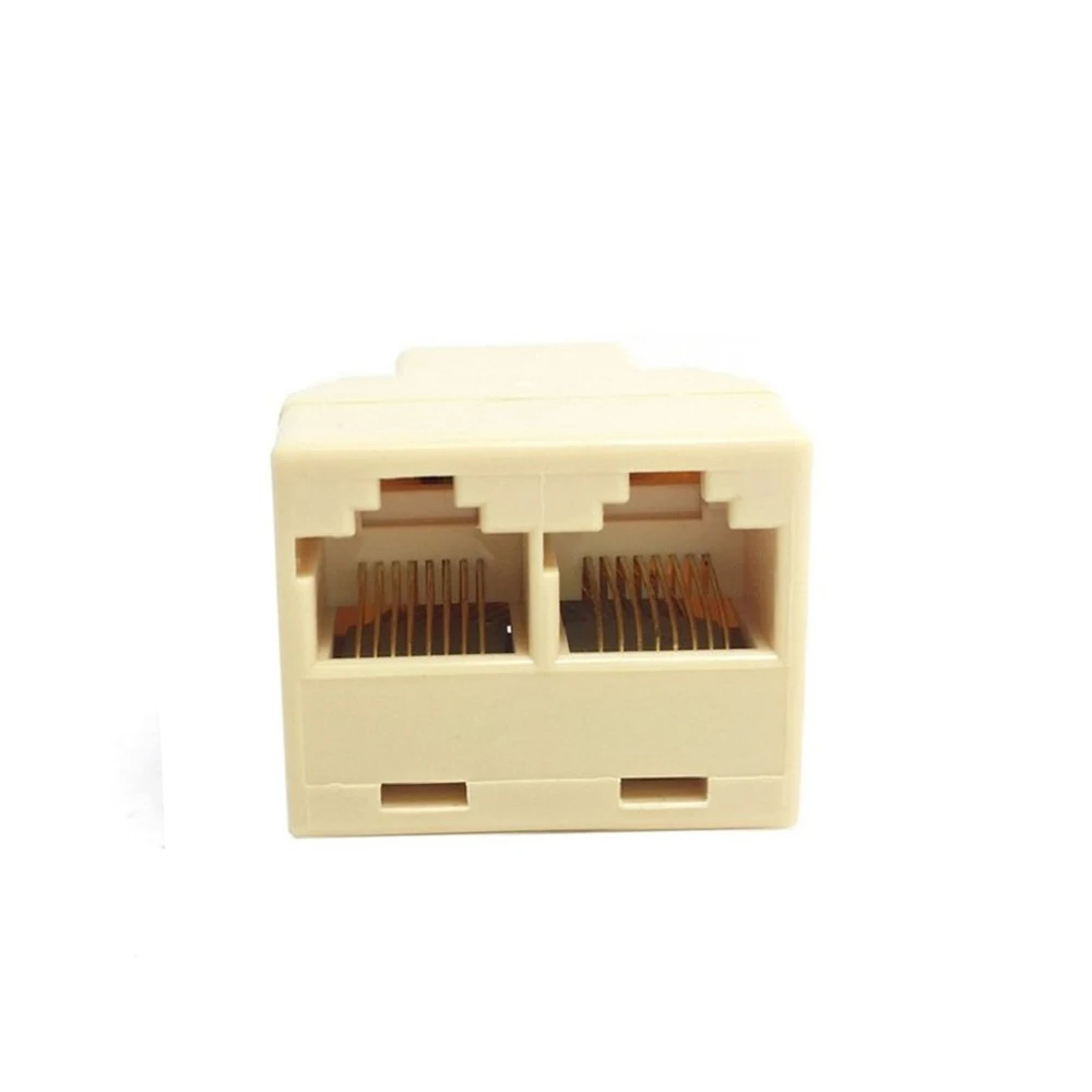 2PCS 1 Set To 2 Ways Rj45 Splitter Cat6 LAN Ethernet Cord Network Cable RJ45 Female Connector Adapter |