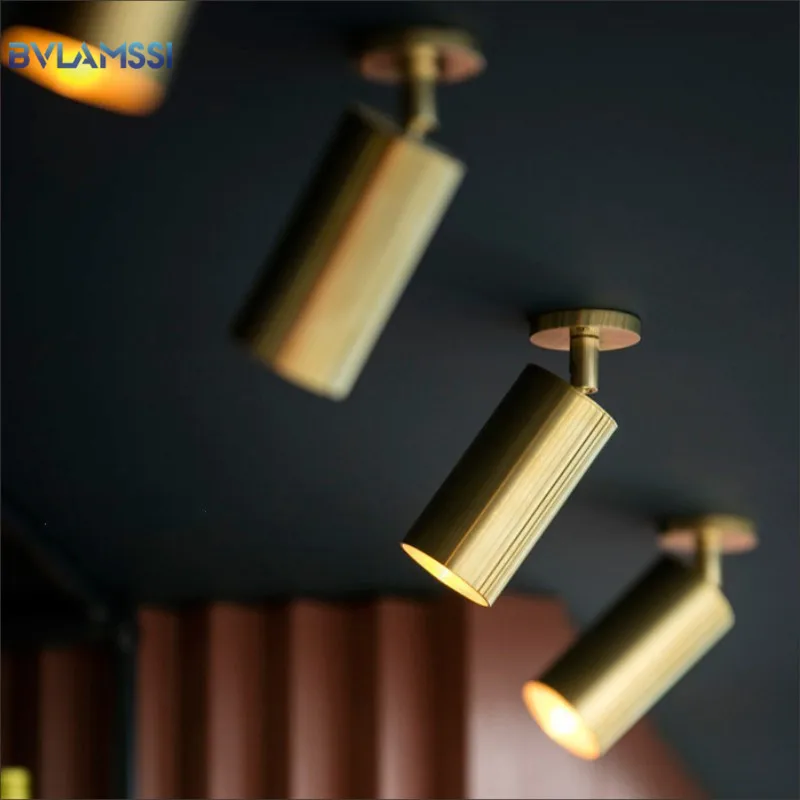 Modern Golden Ceiling Lights Wrought Aluminium LED Ceiling Lamps Rail Track Lamps For Living Room Kitchen Home Lighting Fixtures