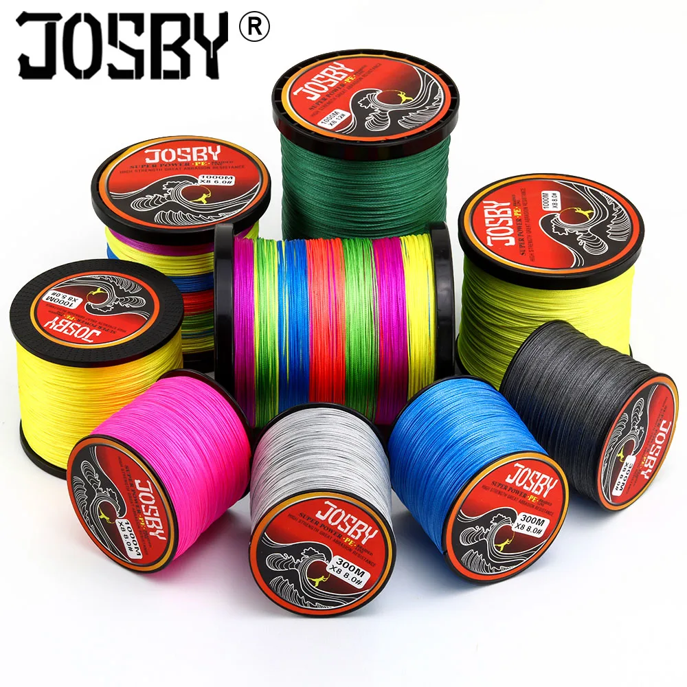 JOSBY плетеная леска прочная Японская технология 4 подставки 8 держателей 300 м 500 1000