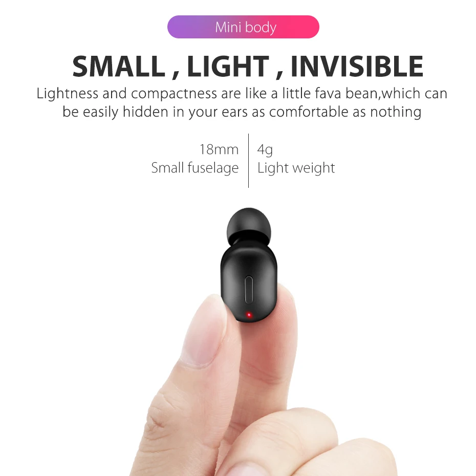ANBES мини T1 наушники-вкладыши TWS с V5.0 Bluetooth наушники 3D True Беспроводной стерео