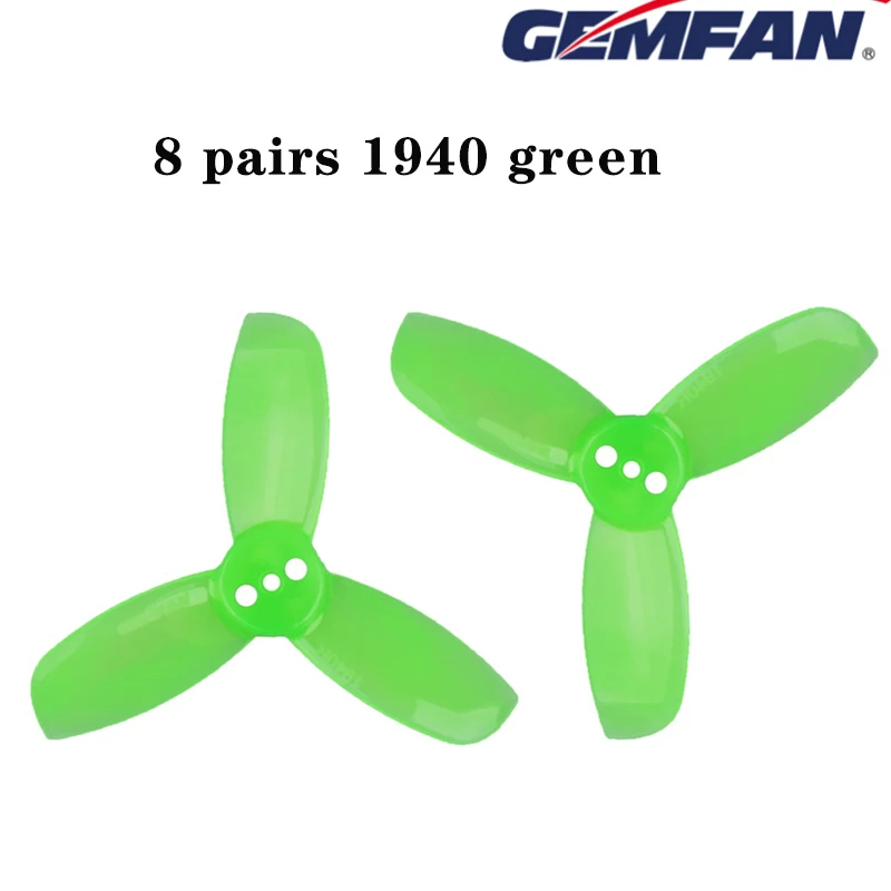 1940 green 8 пар Gemfan 1219/1220/1635/1635/1940/2040/2540/3028/5043 пропеллер ПК вращение по часовой стрелке и против реквизит для квадролет с дистанционным управлением с видом от первого лица гоночный Бесколлекторный двигатель - Цвет: 1940 green