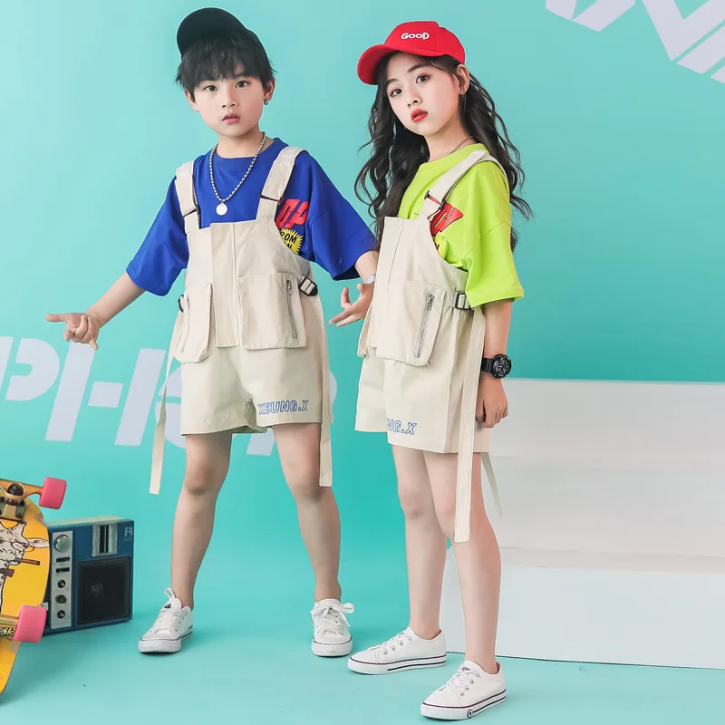 Детская одежда в стиле хип хоп футболка для бега большого размера топ комбинезон