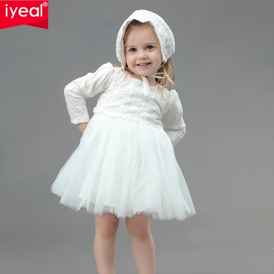 IYEAL для маленьких девочек Свадебная вечеринка платья крестильное платье