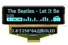 2 8 дюймовый COF синий OLED экран SSD1322UR1 Привод IC 256*64 SPI/I2C/параллельный интерфейс |