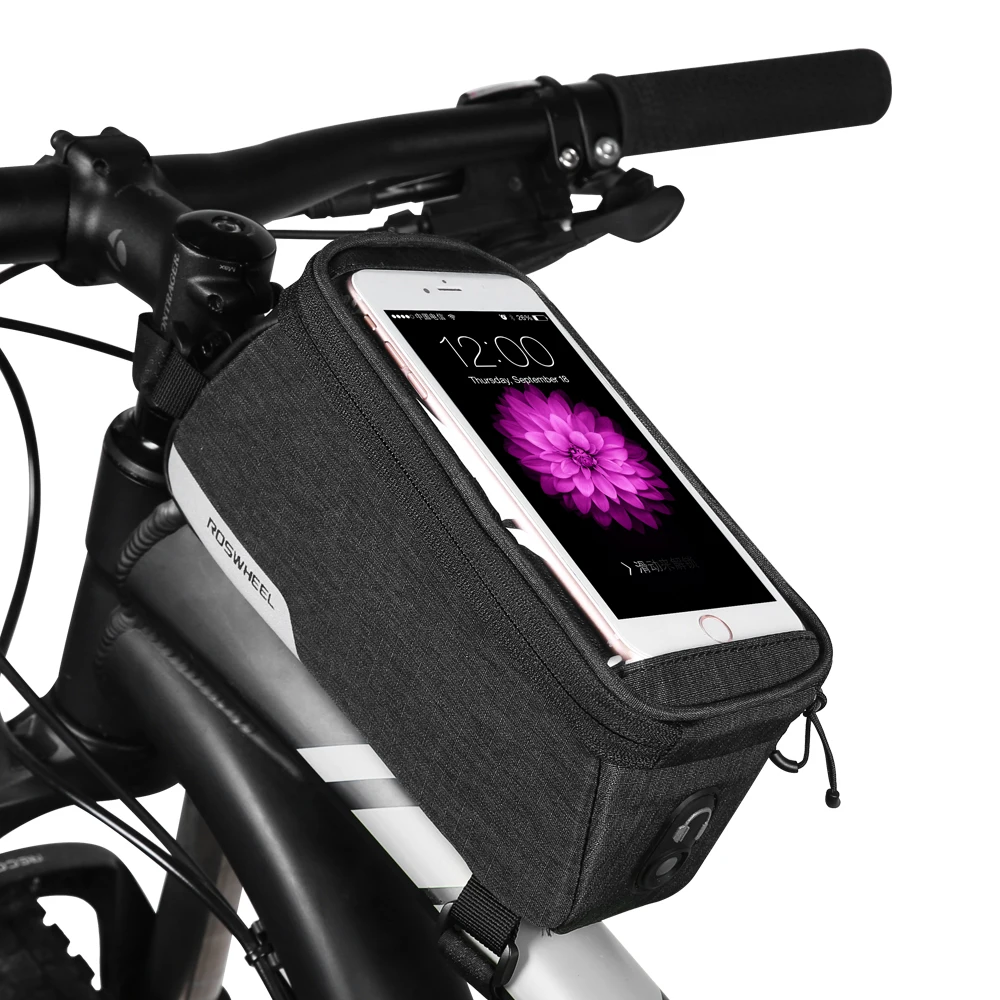

ROSWHEEL on a saddle bag with a touch screen Mountain bike bag in front of a large capacity waterproof bicycle bagaccessories