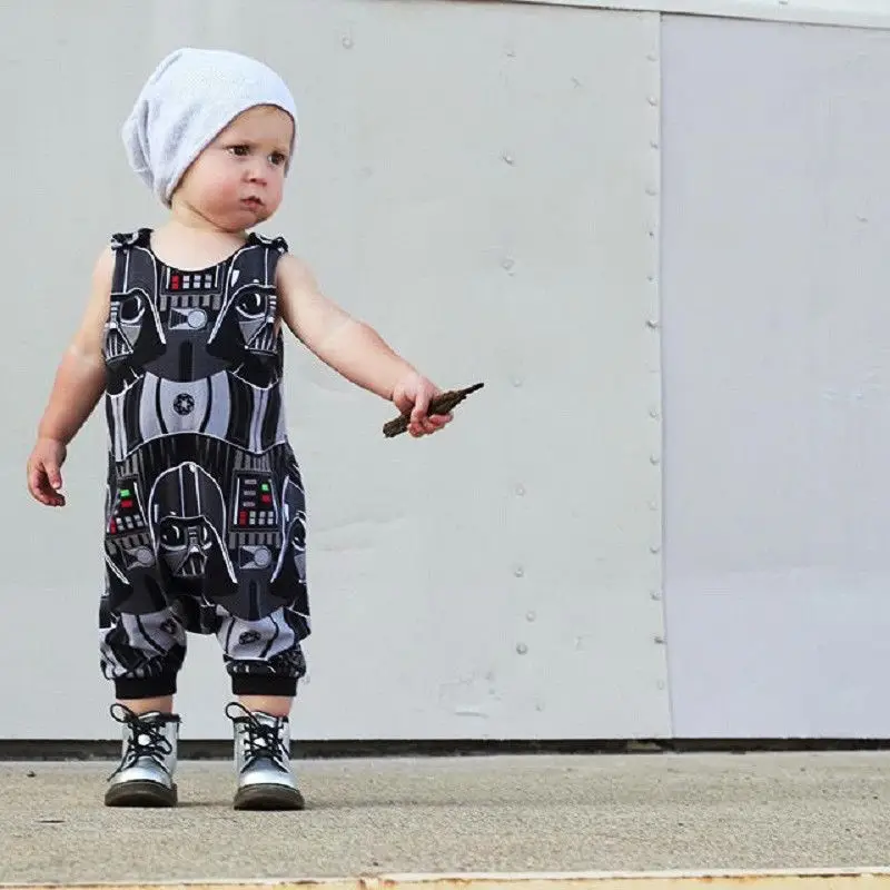 0-3Y Fashion Newborn Toddler Kids Baby Boy Sleeveless Super Hero Print Cotton Romper Jumpsuit Outfits Summer Clothes |
