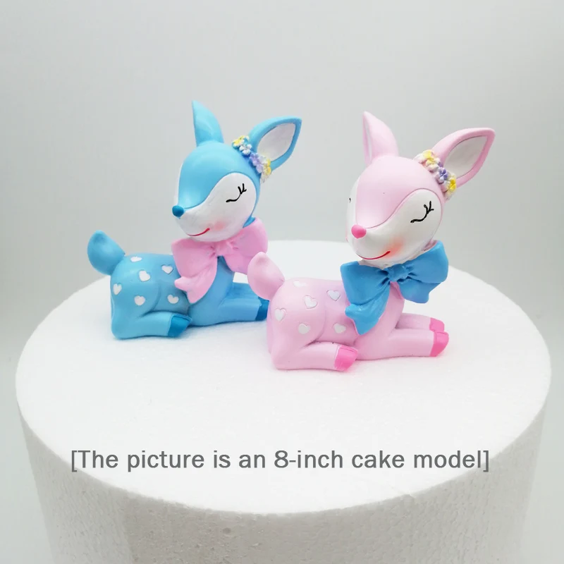 Sika олень полимерная для торта Топпер день рождения торт детского душа украшение