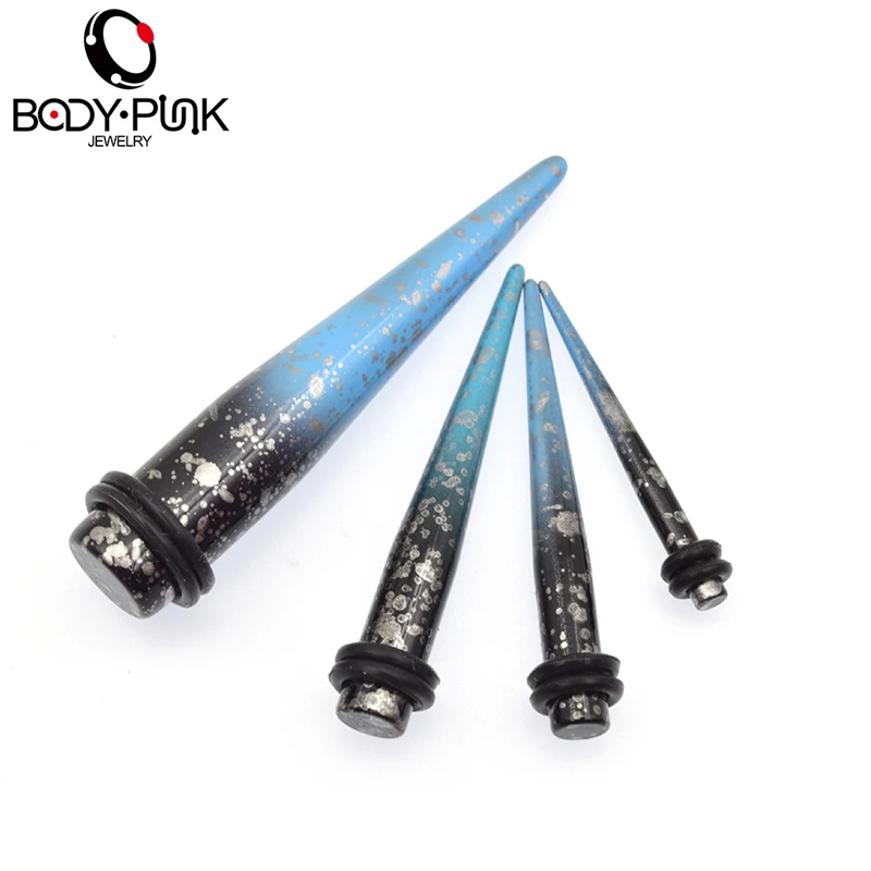 Боди Панк синий блестящий точечный 2 шт Акриловые подтяжки растягиватель твердое