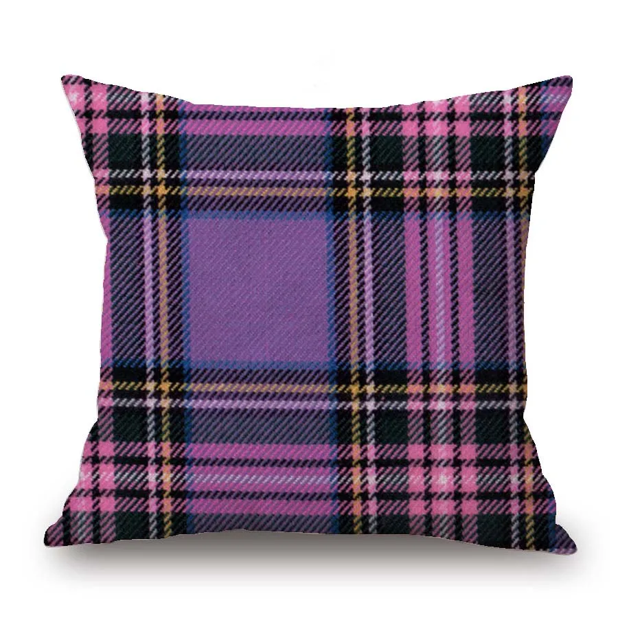 Горячая Шотландия PlaidGeometric Декоративная Наволочка на подушку для пледы Наволочки