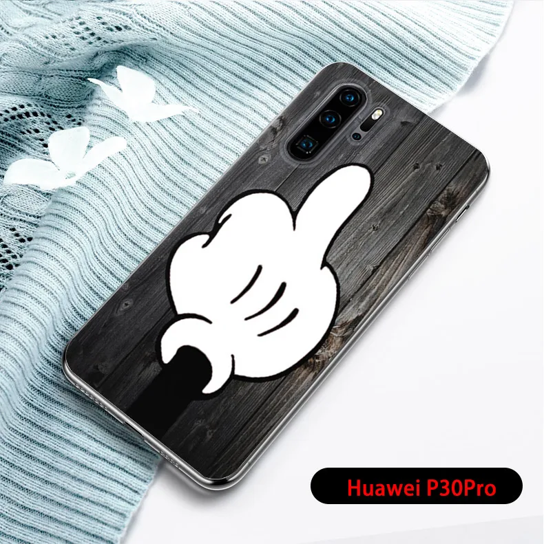 Крышка huawei P30 Pro Чехол популярными печатными головками Прозрачная мягкая Задняя