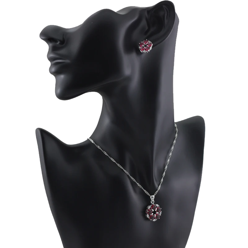 Haimi Бесплатная подарочная коробка стильный гранат женский ювелирный набор