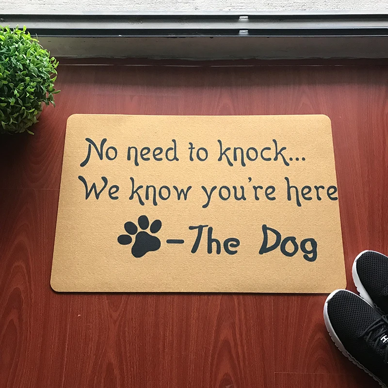 Резиновый коврик для входной двери не нужно стучать мы знаем что вы здесь