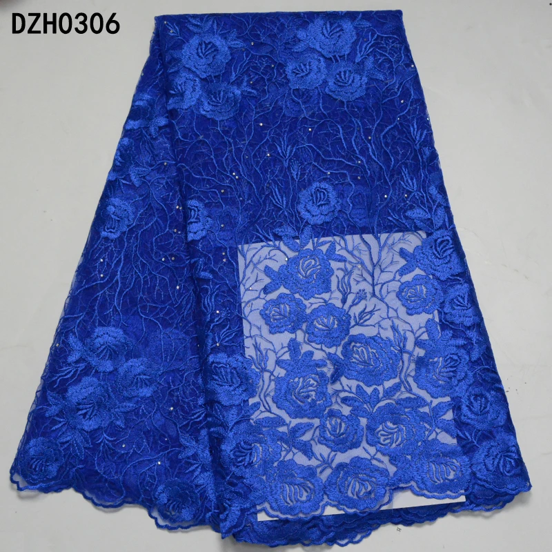 Soft African French net Lace fabric big flowers embroidered Ankara tulle Fabric With beads Nigerian Free shipping | Дом и сад